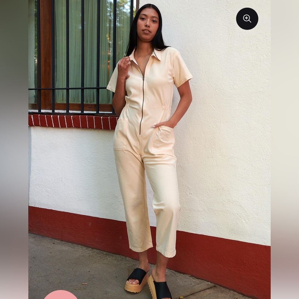 Noble utility jumpsuit oat milk XS